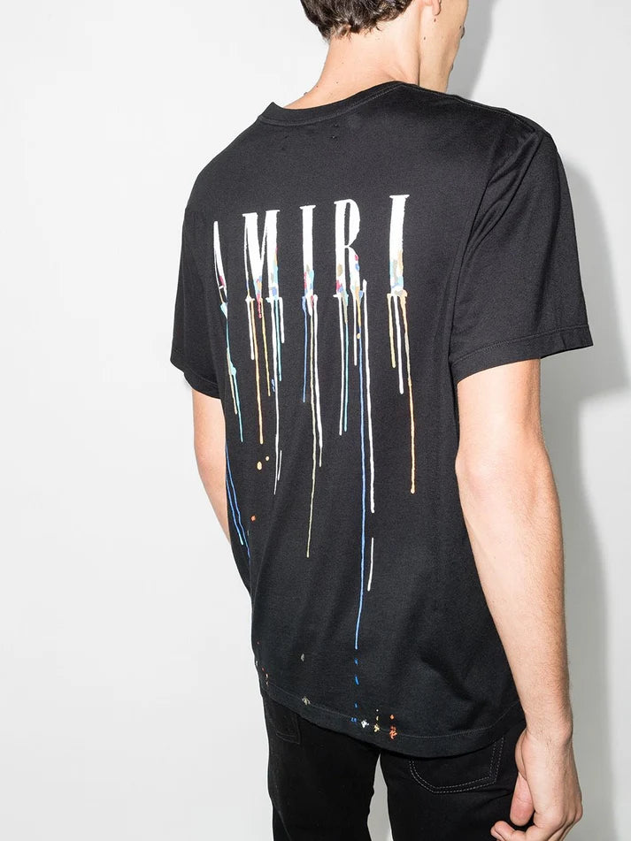 Amiri Paint Drip Core Logo Tee Black