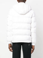 Moncler Maya Hooded Short Down Jacket White