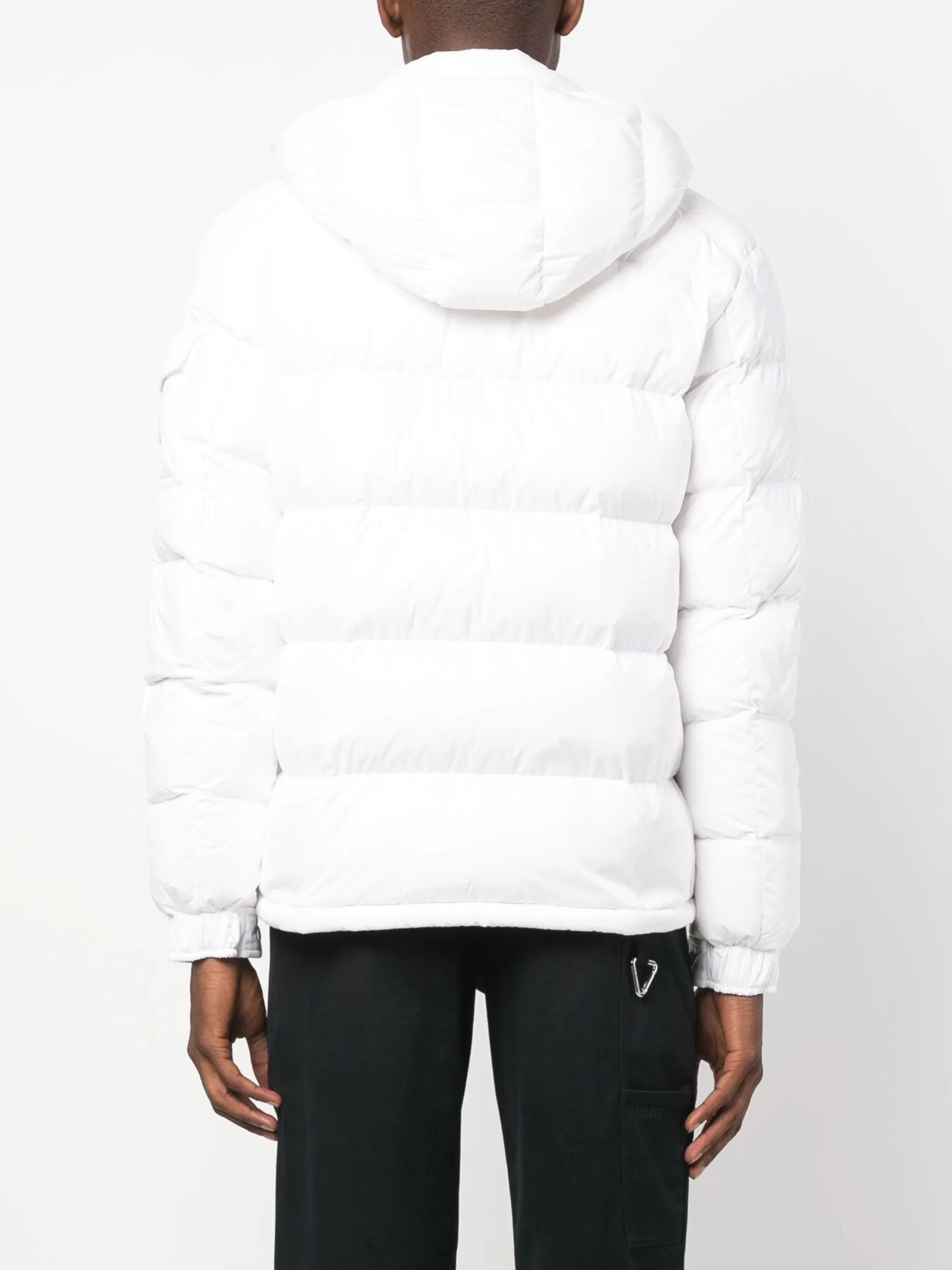 Moncler Maya Hooded Short Down Jacket White