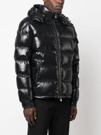 Moncler Maya Hooded Short Down Jacket Black