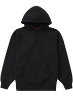 Supreme Satin Applique Hooded Sweatshirt Black