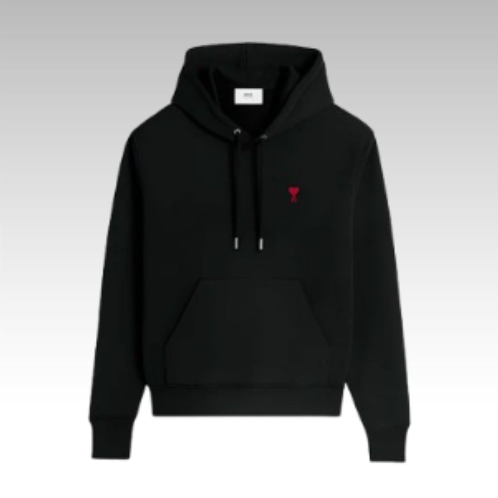 Ami Paris Small Red Ami De Coeur Hoodie