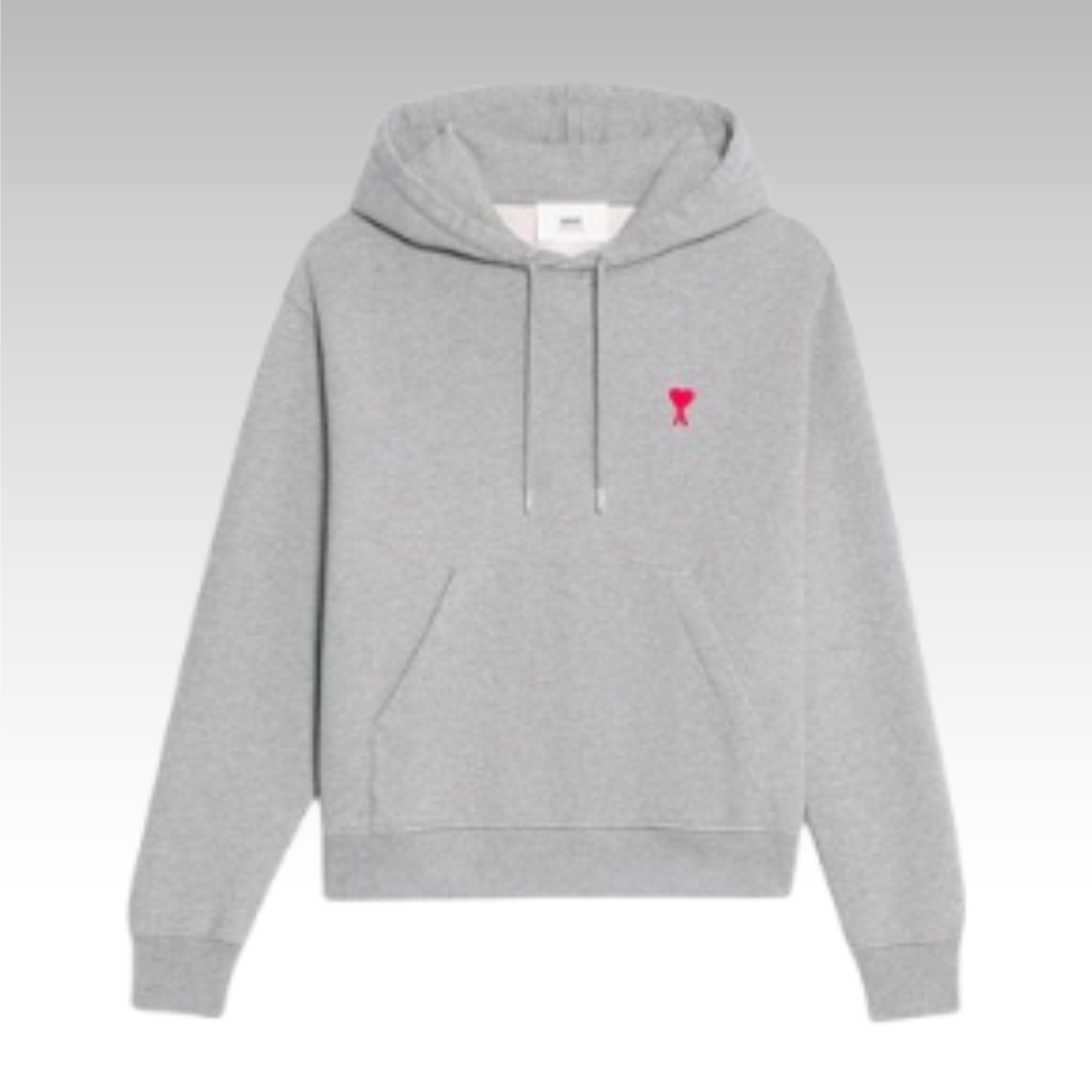 Ami Paris Small Red Ami De Coeur Hoodie