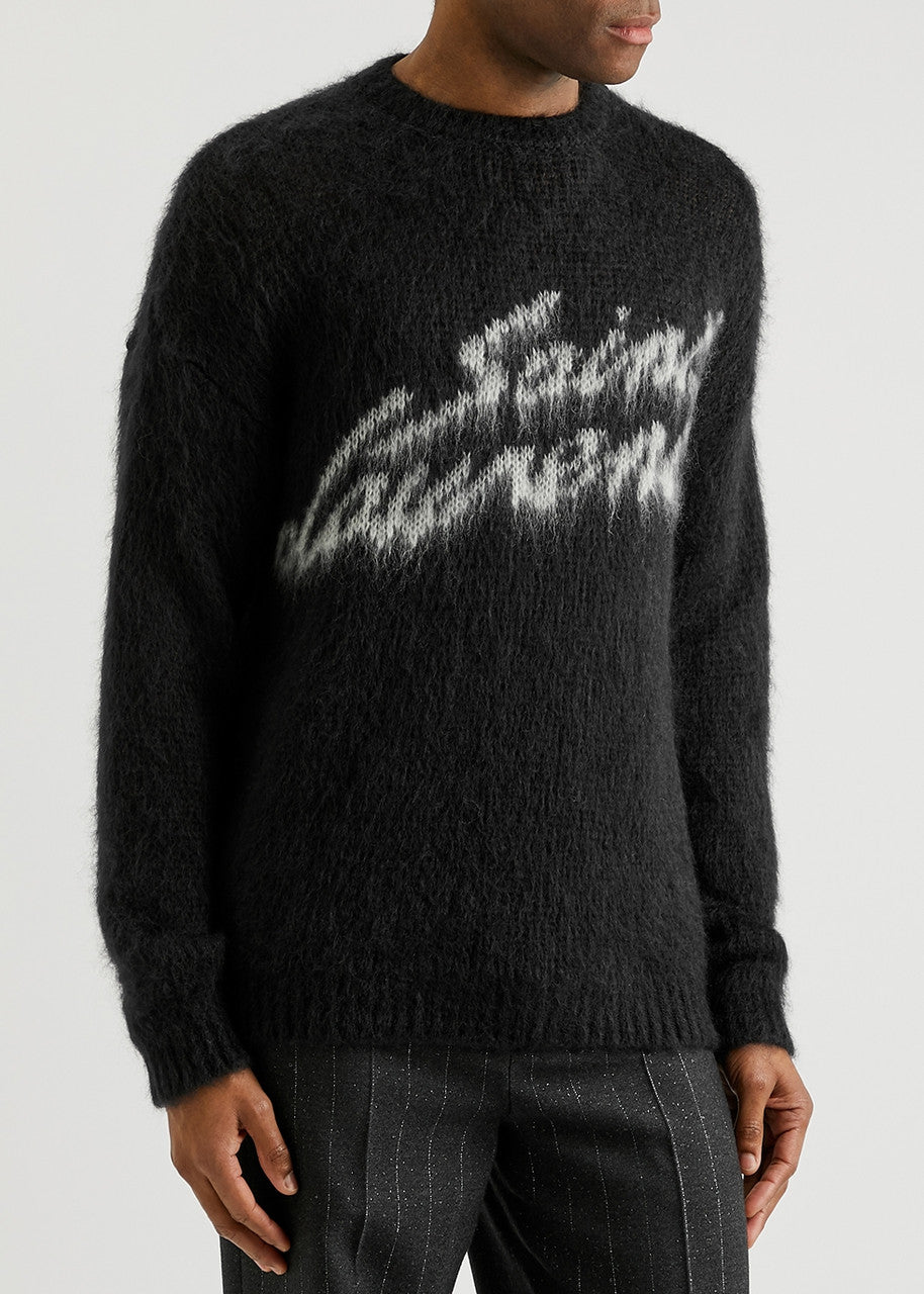 Saint Laurent 90S Sweater In Mohair Black