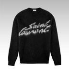 Saint Laurent 90S Sweater In Mohair Black