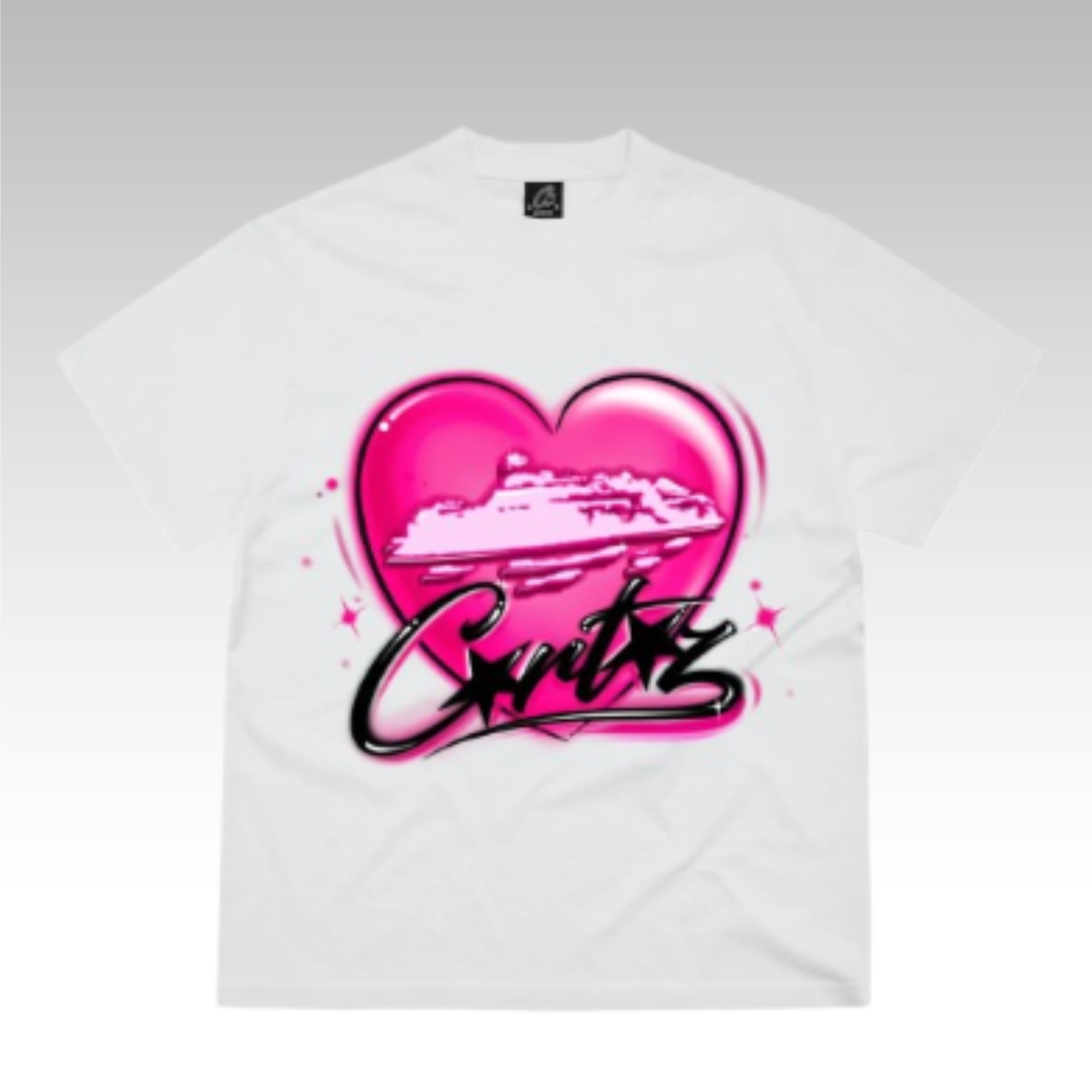 Corteiz Alcatraz Heart Tee White