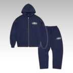 Corteiz Island Puff Print Zip Tracksuit Blue