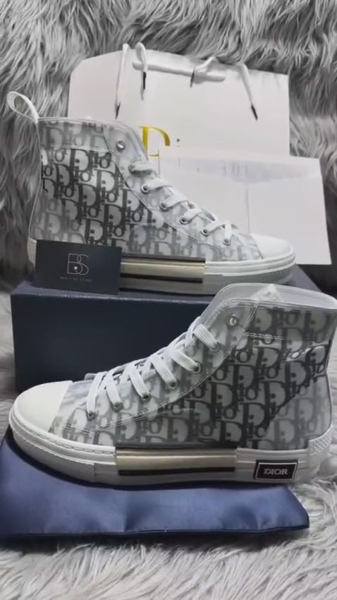Dior B23 High-Top Oblique Cavas Black/White