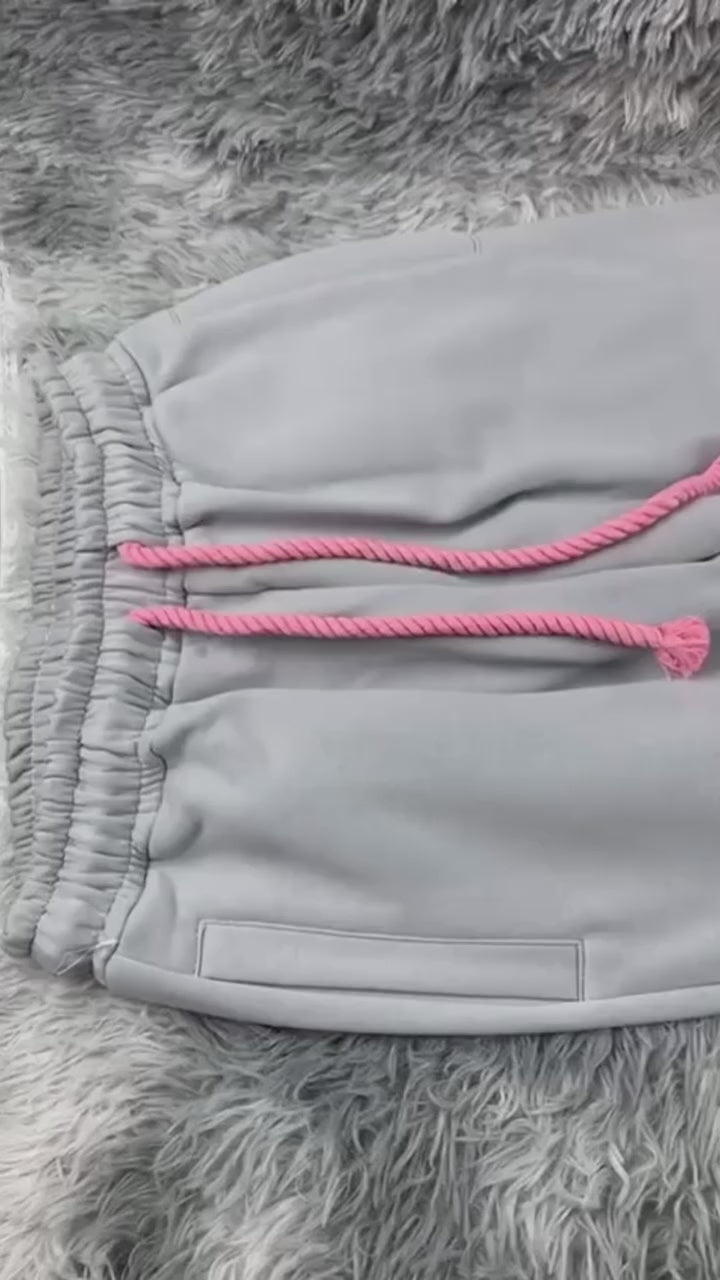 Syna World Logo Sweatpants Grey/Pink